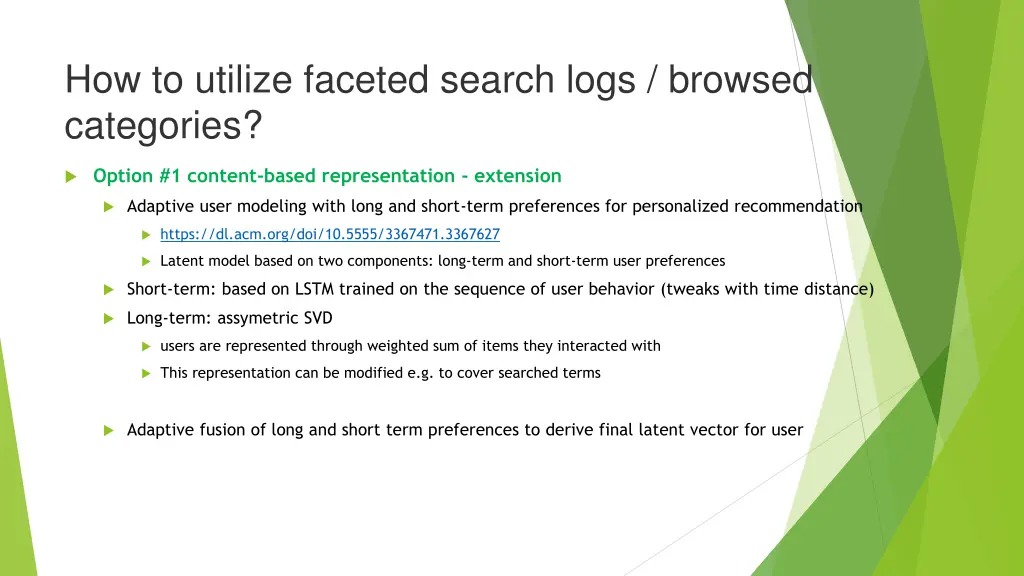 how to utilize faceted search logs browsed 5