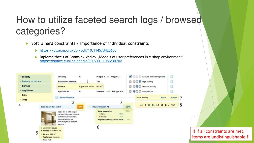 how to utilize faceted search logs browsed 8