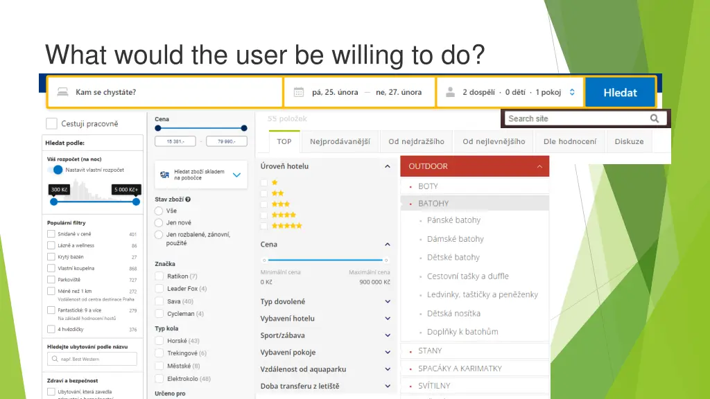 what would the user be willing to do