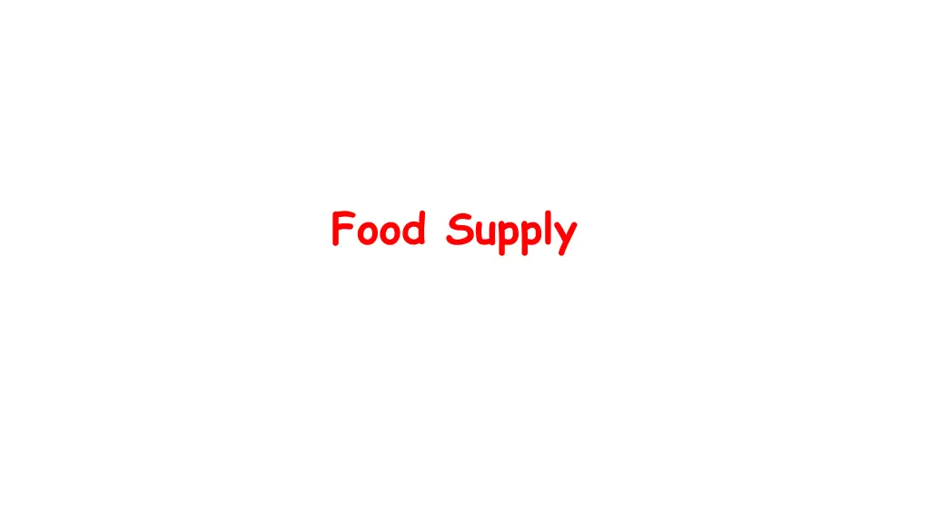 food supply