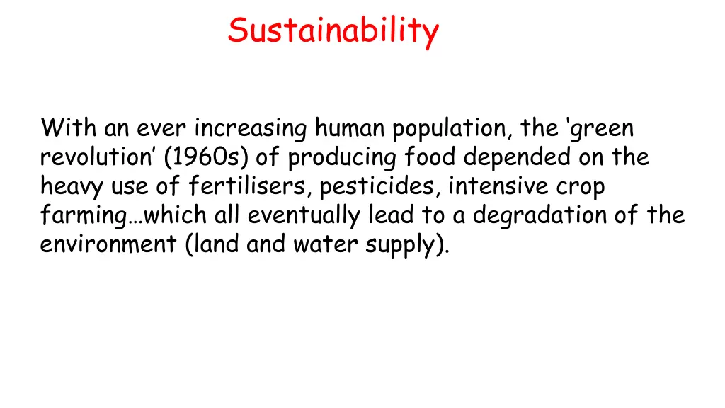 sustainability