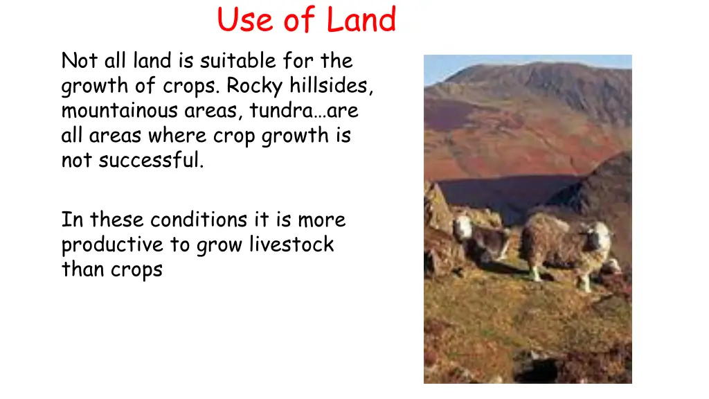 use of land