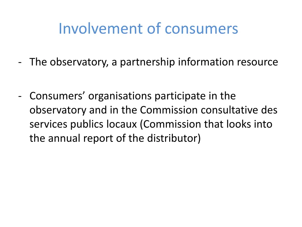 involvement of consumers
