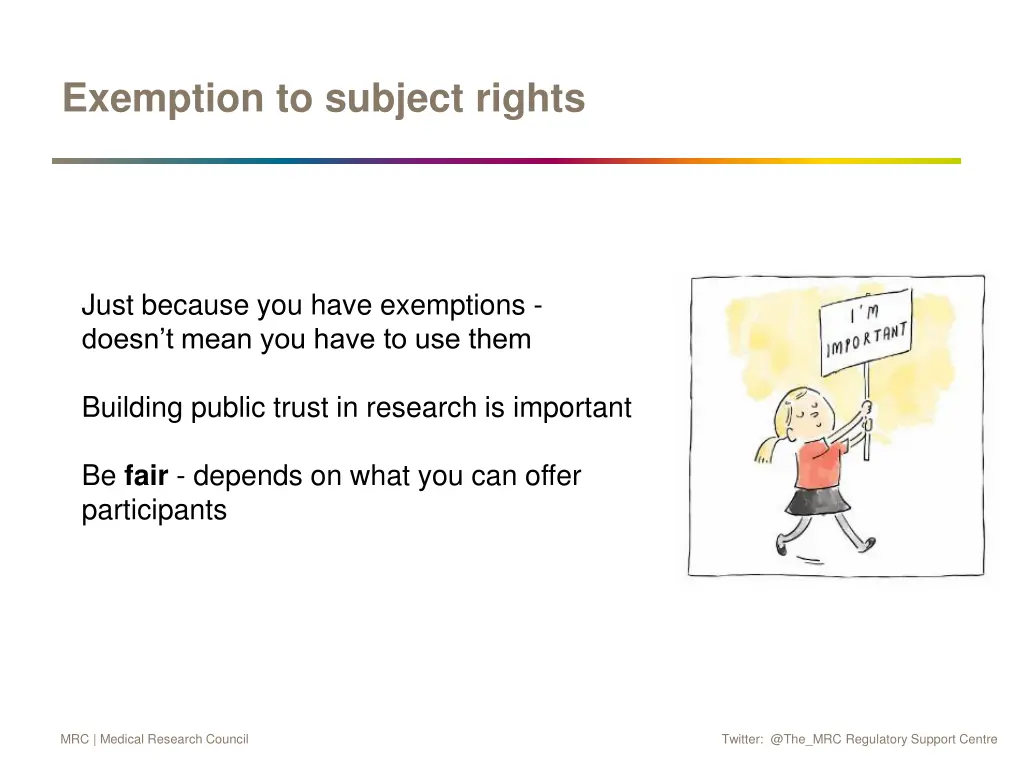 exemption to subject rights