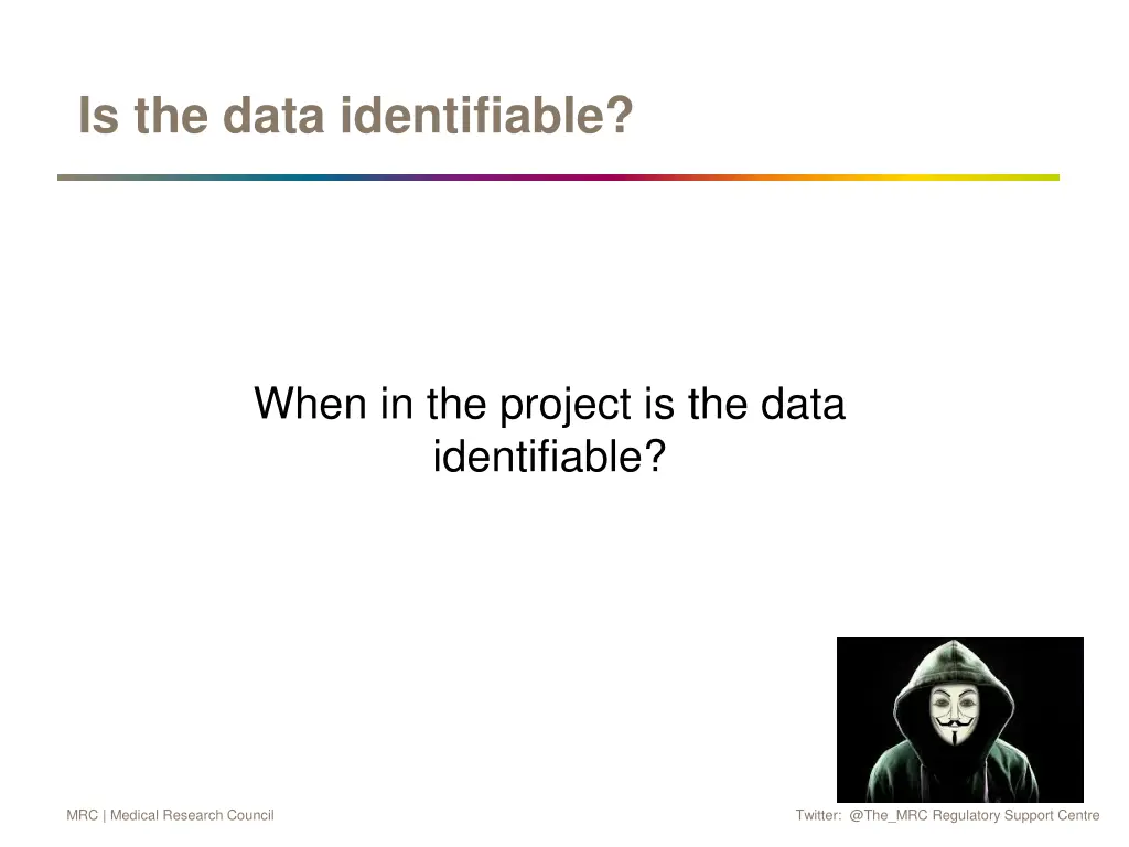 is the data identifiable 2