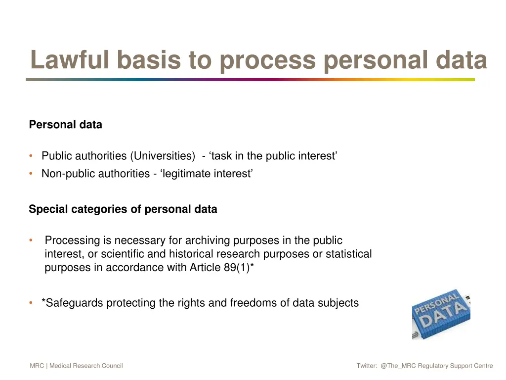 lawful basis to process personal data