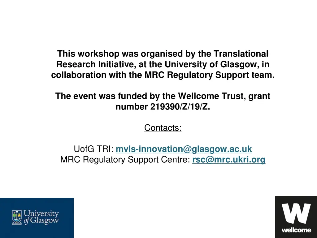 this workshop was organised by the translational