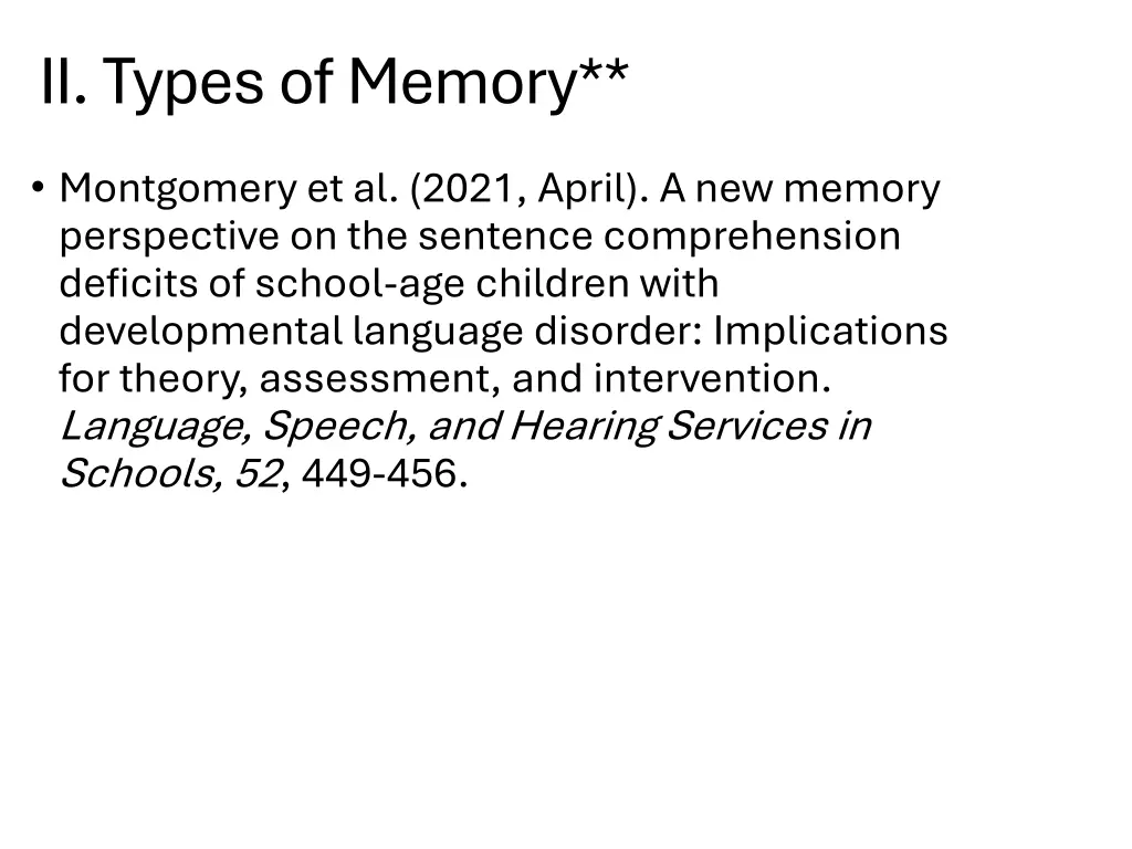 ii types of memory