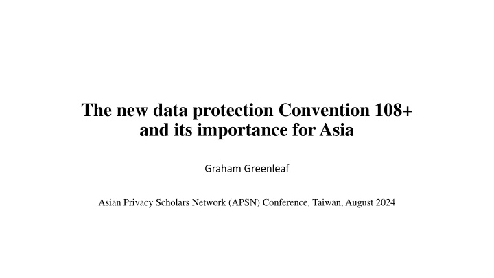the new data protection convention