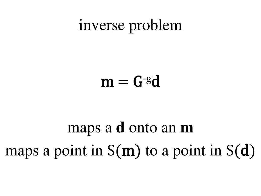 inverse problem