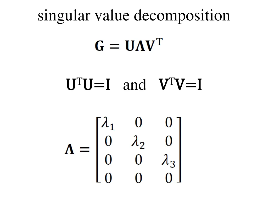 singular value decomposition