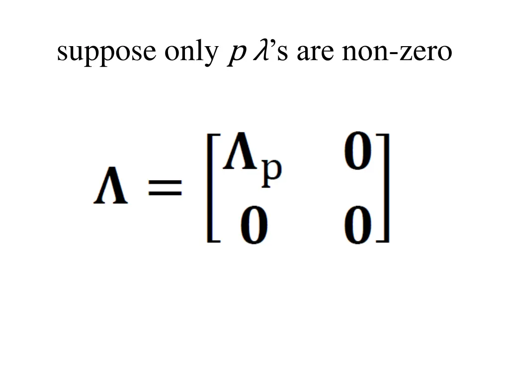 suppose only p s are non zero