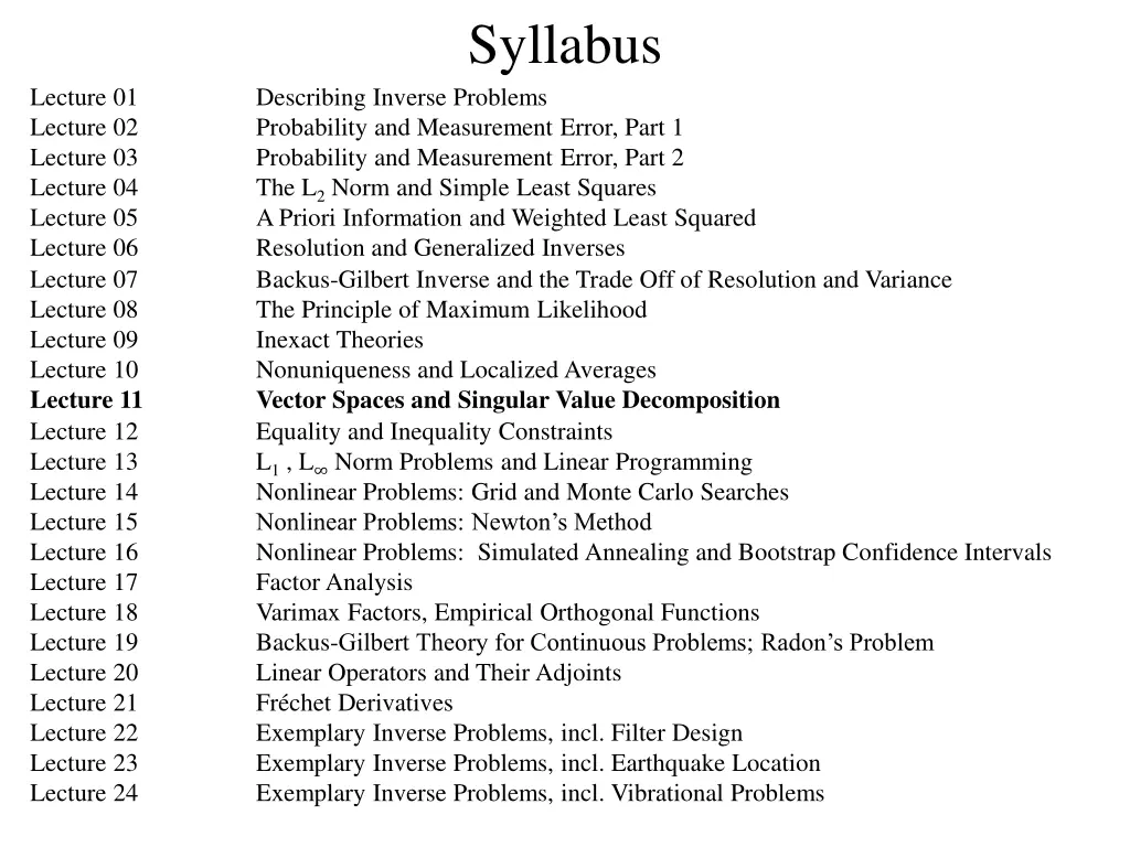 syllabus