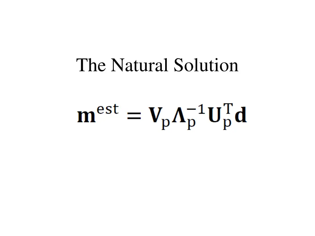the natural solution