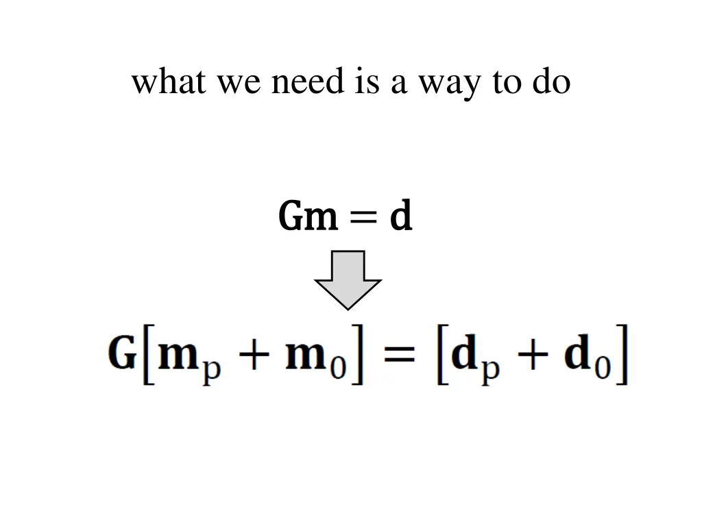 what we need is a way to do