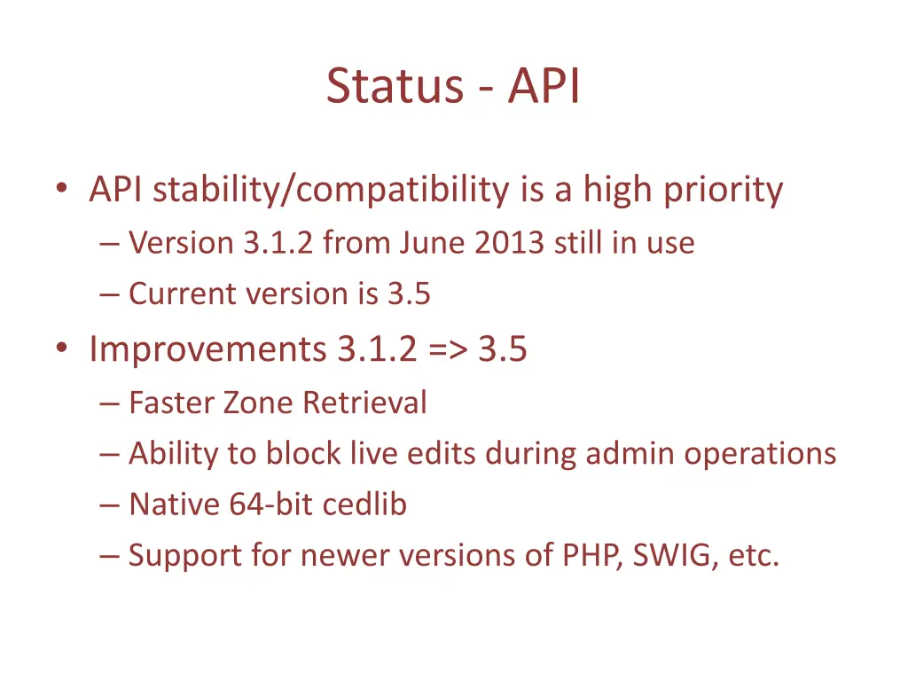 status api