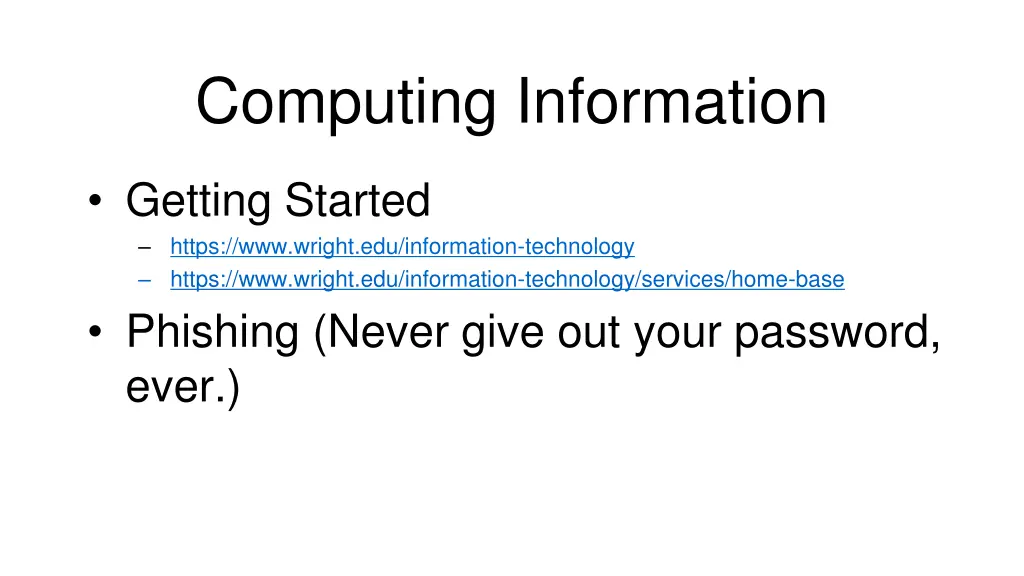 computing information