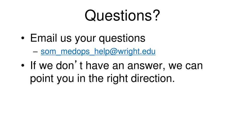 questions