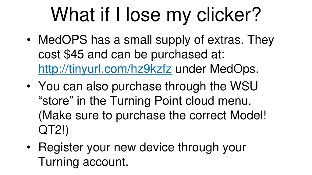 what if i lose my clicker