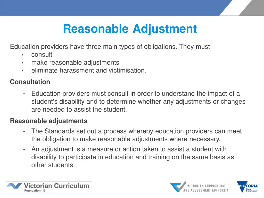 reasonable adjustment