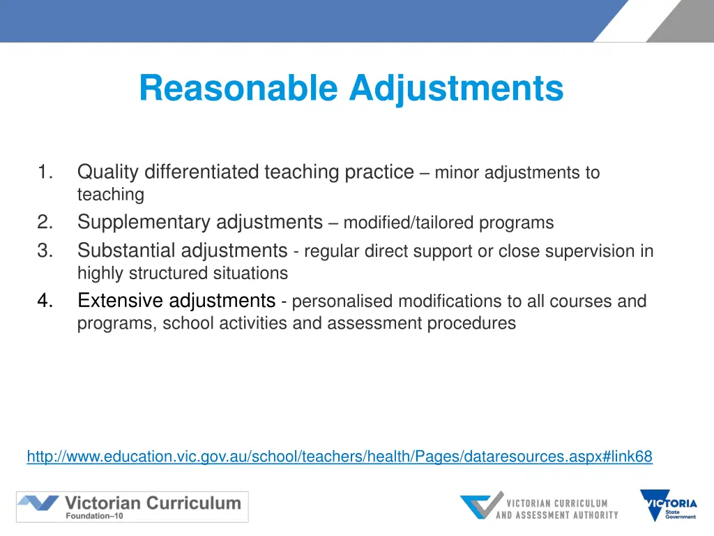 reasonable adjustments