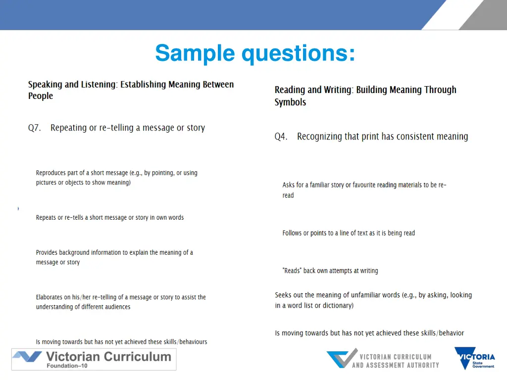 sample questions