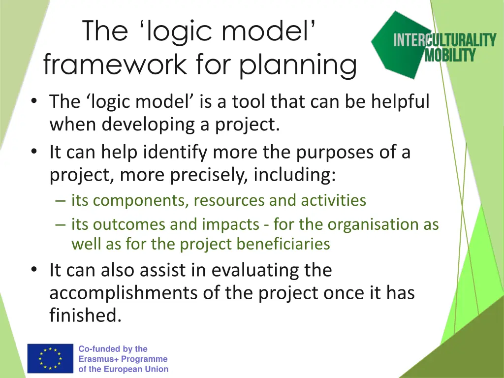 the logic model framework for planning the logic