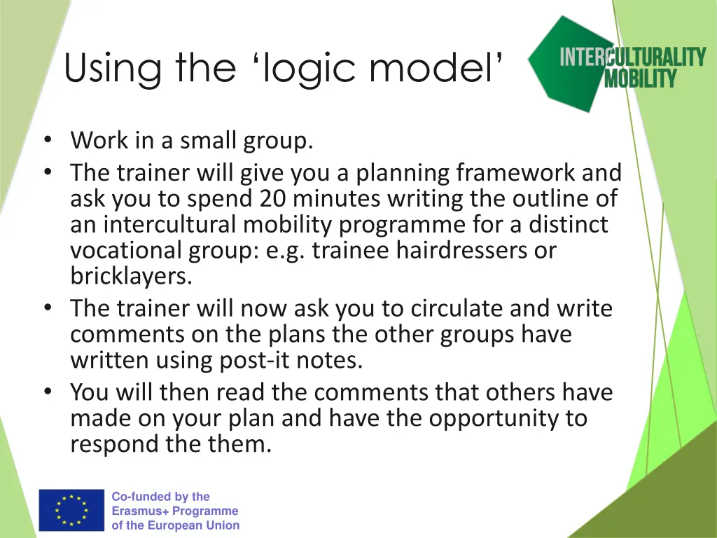 using the logic model