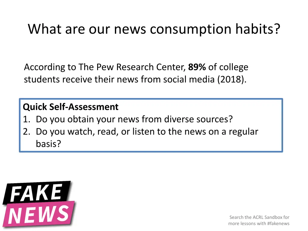 what are our news consumption habits
