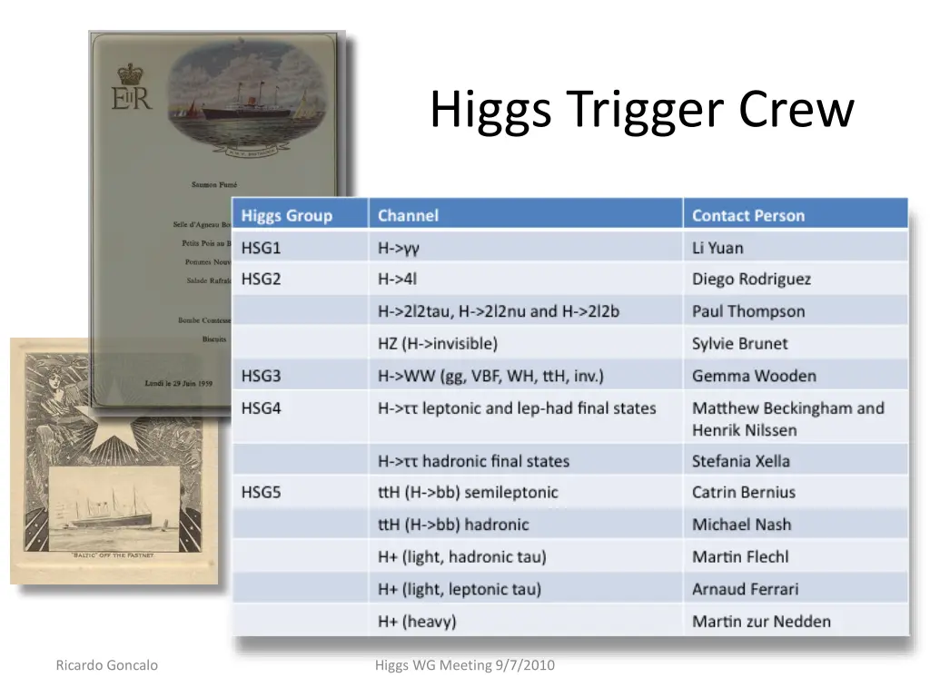 higgs trigger crew