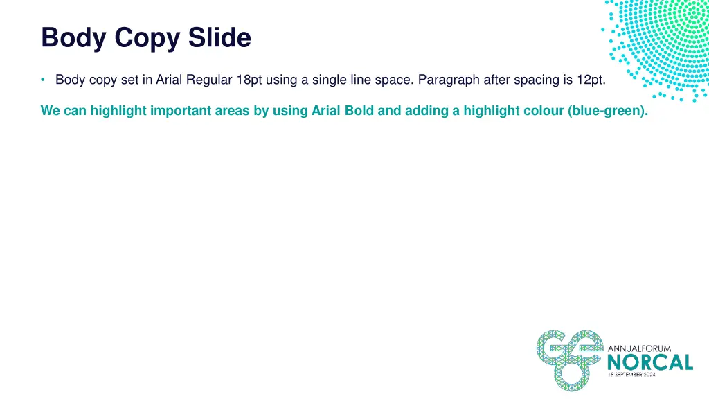 body copy slide