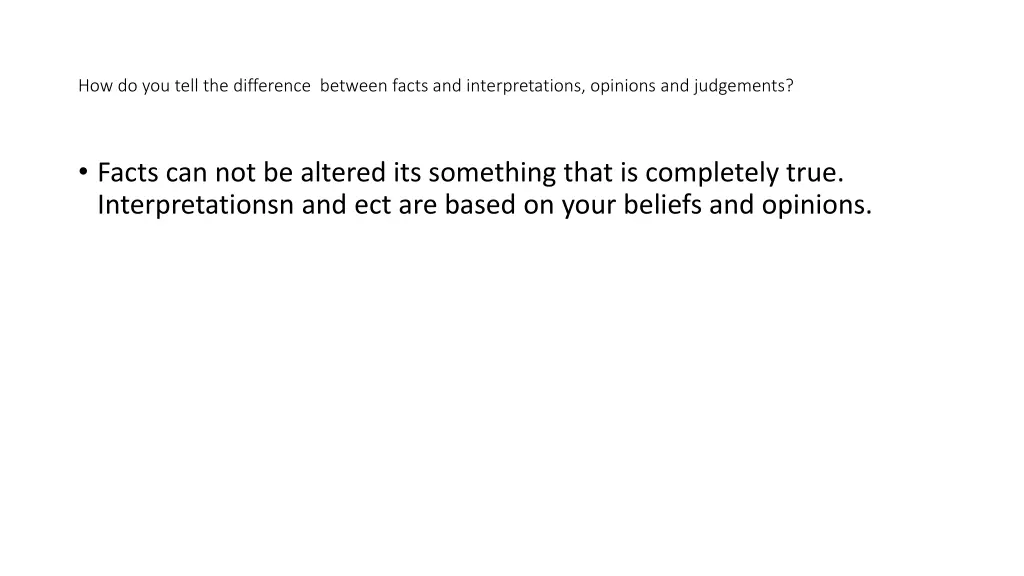 how do you tell the difference between facts