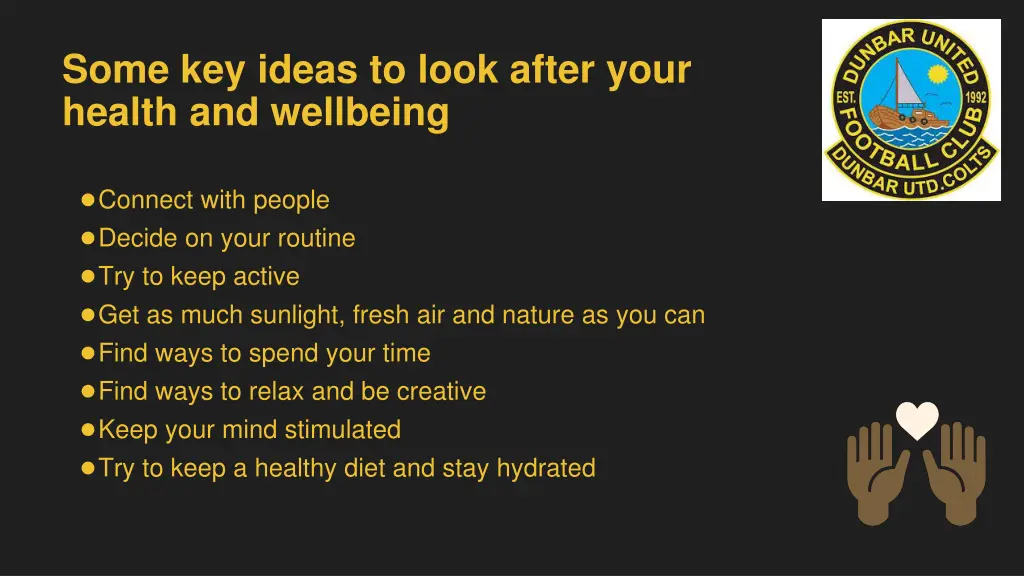 some key ideas to look after your health