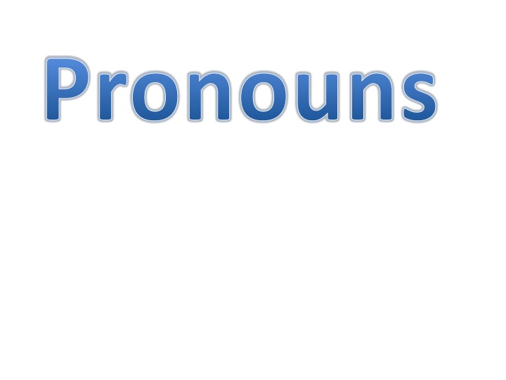 pronouns