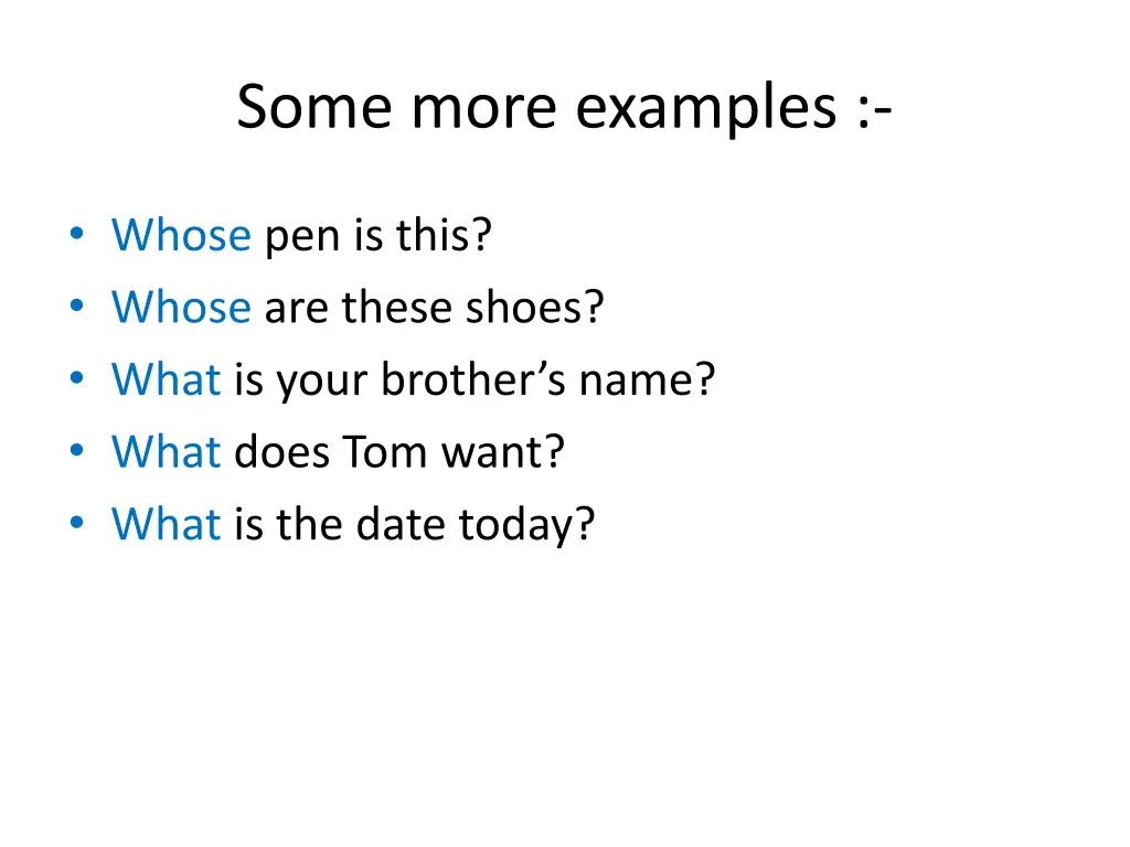 some more examples 3