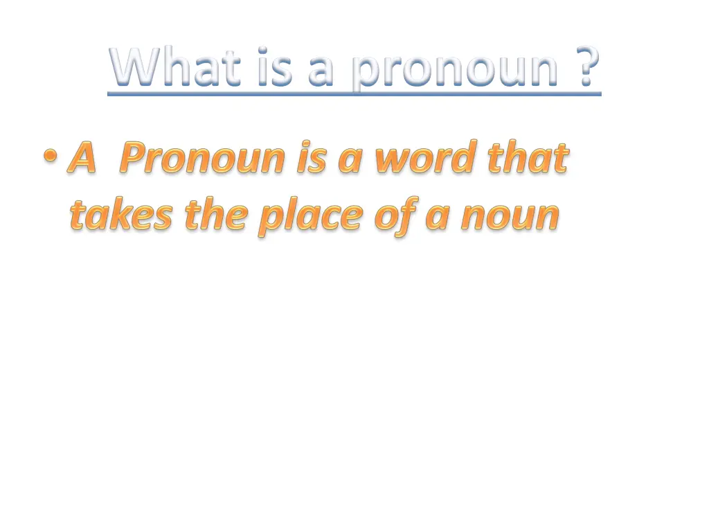 what is a pronoun