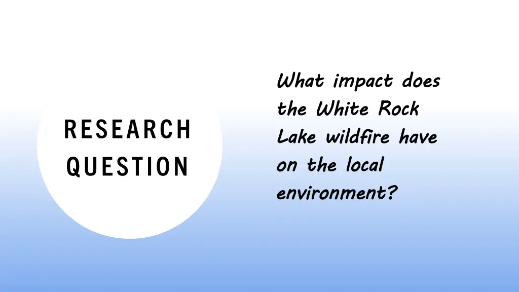 what impact does the white rock lake wildfire