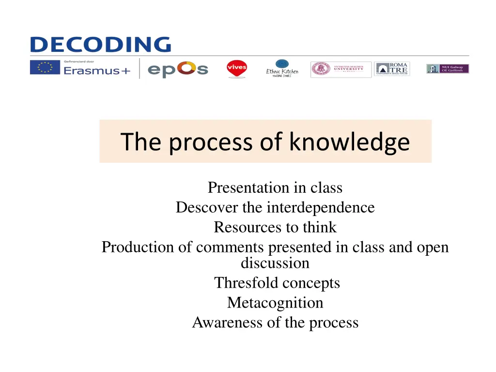 the process of knowledge