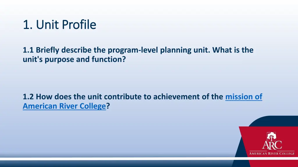 1 unit profile 1 unit profile