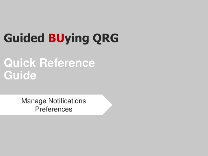 guided buying qrg