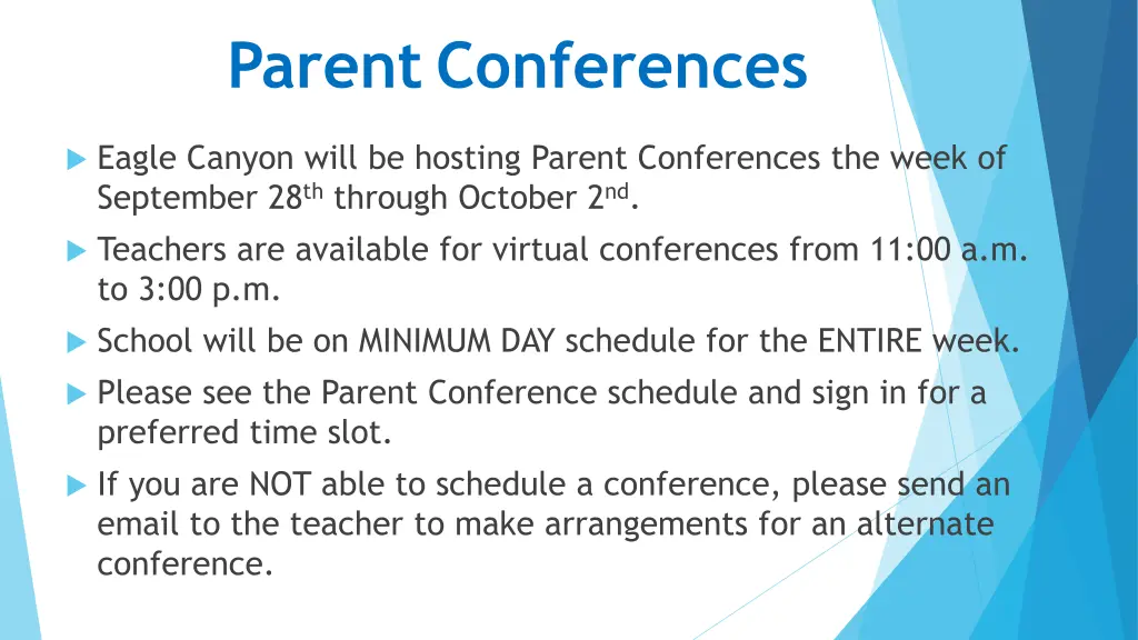 parent conferences