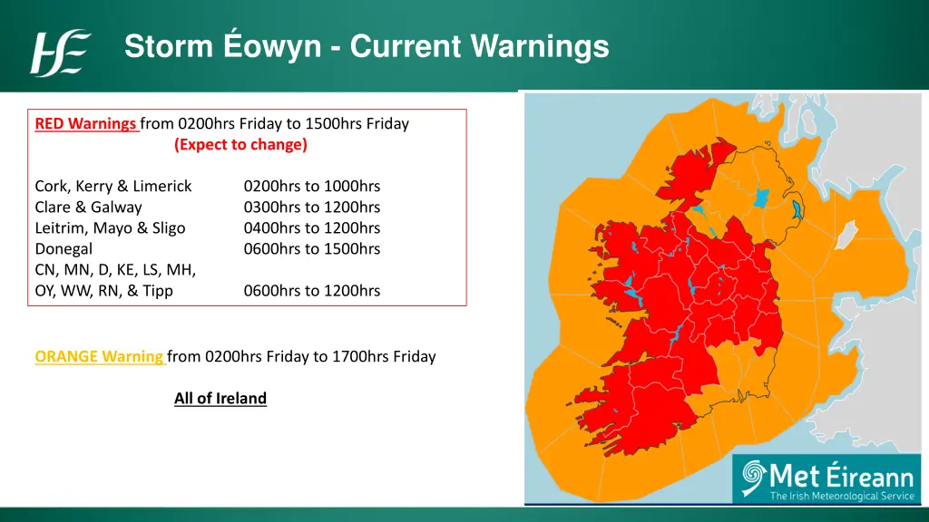 storm owyn current warnings