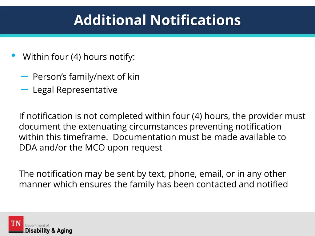 additional notifications