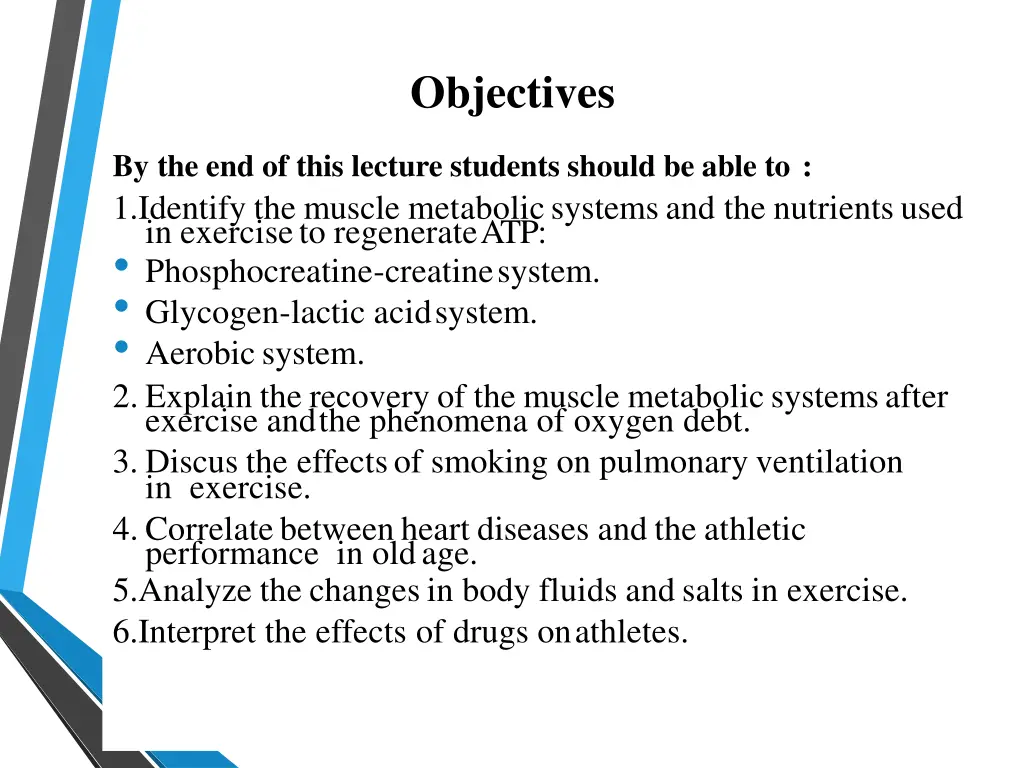 objectives