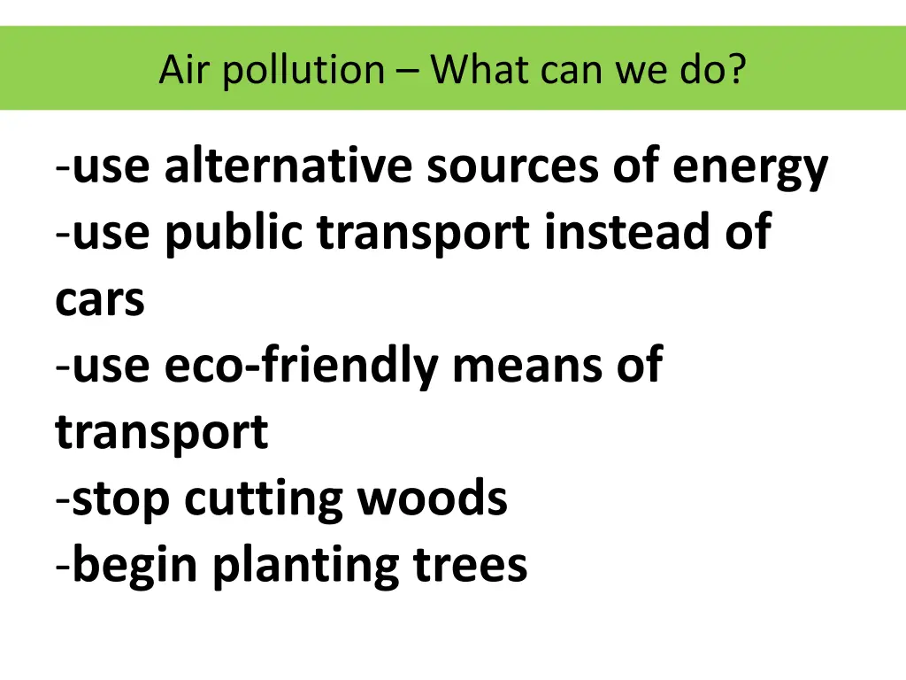 air pollution what can we do 1