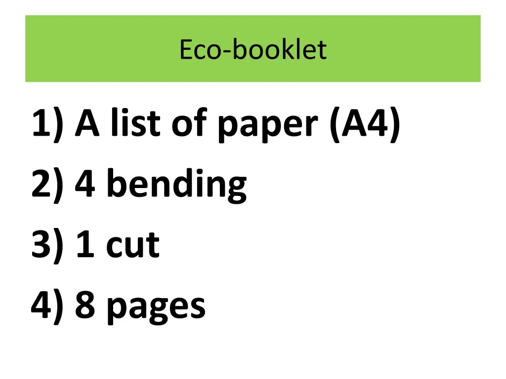 eco booklet