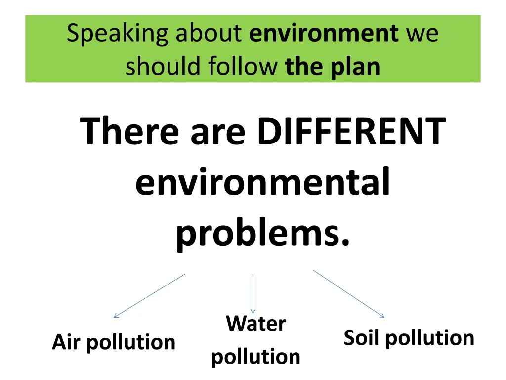 speaking about environment we should follow 1