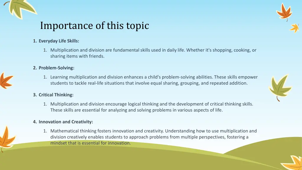 importance of this topic