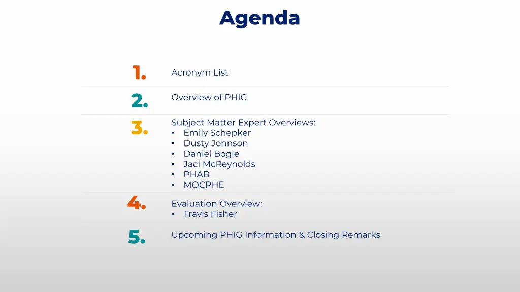 agenda