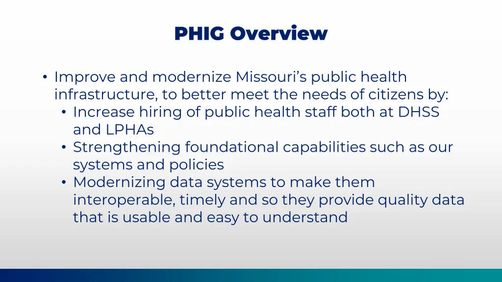 phig overview